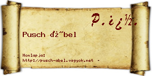 Pusch Ábel névjegykártya