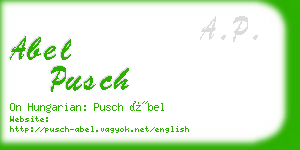 abel pusch business card